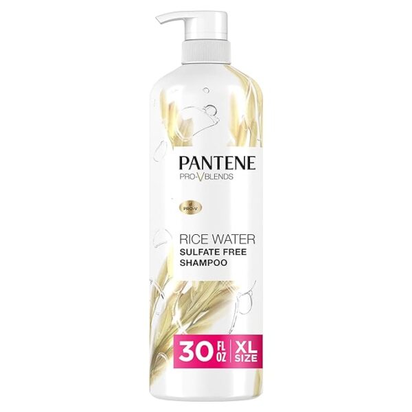 Pantene Sulfate Free Shampoo with Rice Water, Protects Natural Hair Growth