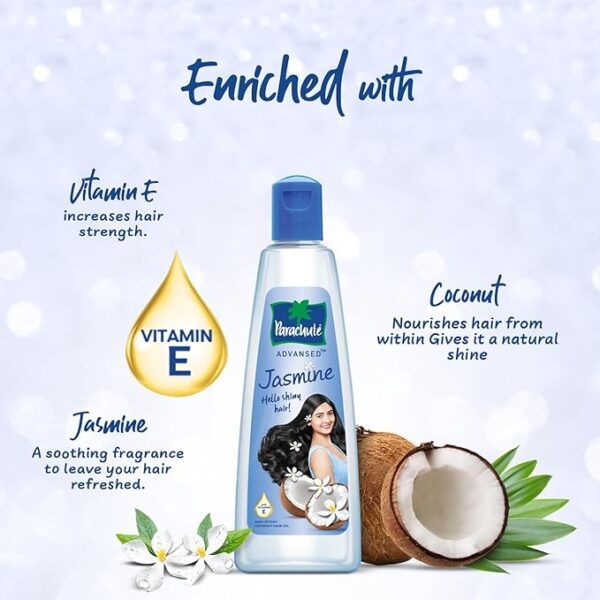 Parachute Advansed Jasmine Enriched Coconut Hair Oil with Vitamin-E - Image 3
