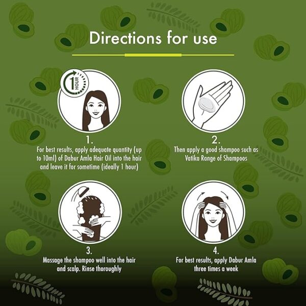 Dabur Amla Hair Oil 500ml - 100% Natural, Enhances Hair Growth - Image 2