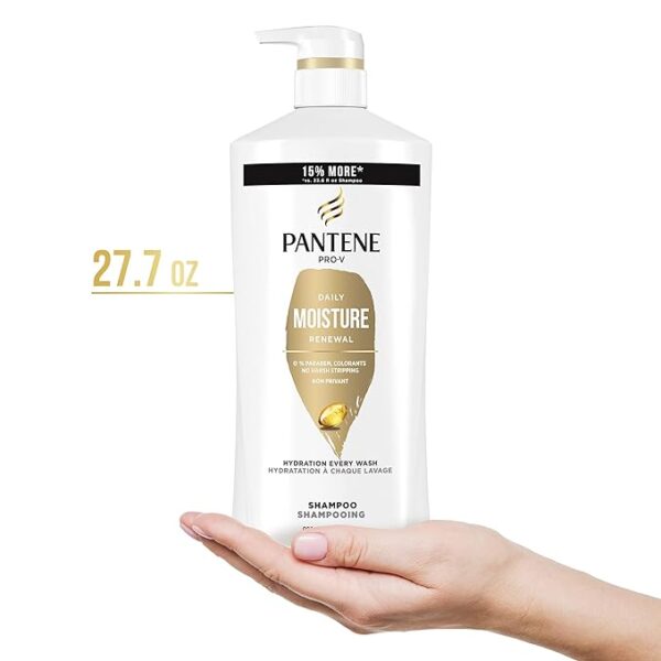 Pantene Daily Moisture Renewal Shampoo with Hair Mask Treatment, - Image 4