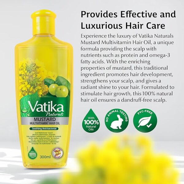 Vatika Naturals Multivitamin Hair Oil - Enriched with Essential Nutrients for Strong - Image 6