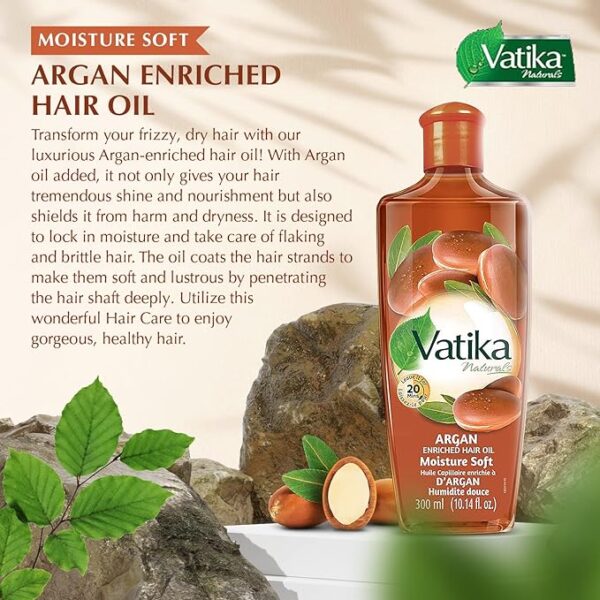 Dabur Vatika Naturals  Strengthening & Hair Oil Serum Smooth - Image 2