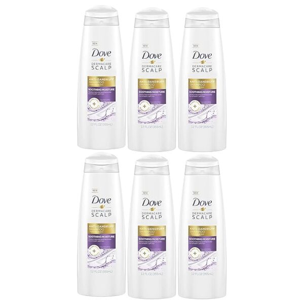 Dove Dermacare Scalp Anti-Dandruff Shampoo Soothing Moisture 12 oz Pack Of 6