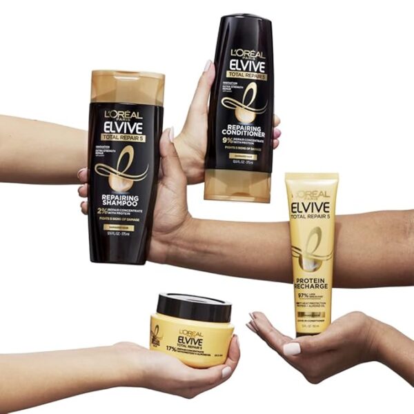 L'Oreal Paris Elvive Total Repair 5 Protein Recharge Leave In Conditioner - Image 6