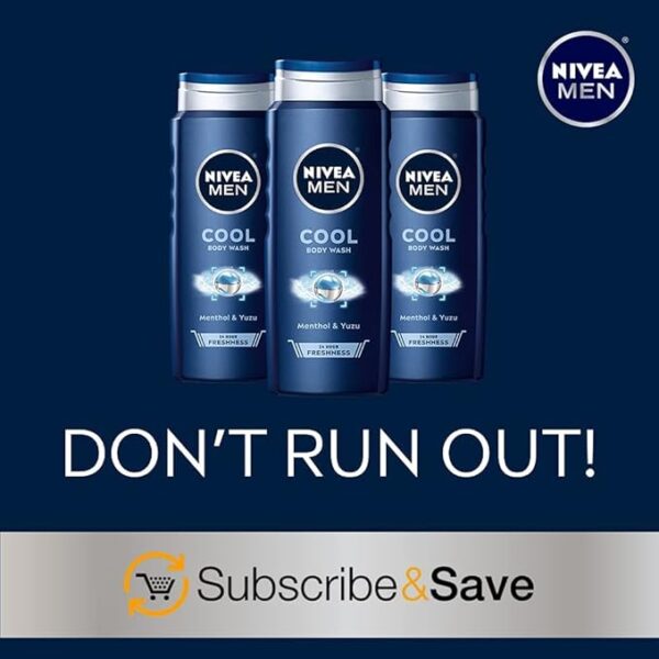 Nivea Men Cool Body Wash with Icy Menthol, Scented Body Wash for Men - Image 7