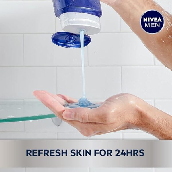 Nivea Men Cool Body Wash with Icy Menthol, Scented Body Wash for Men - Image 2