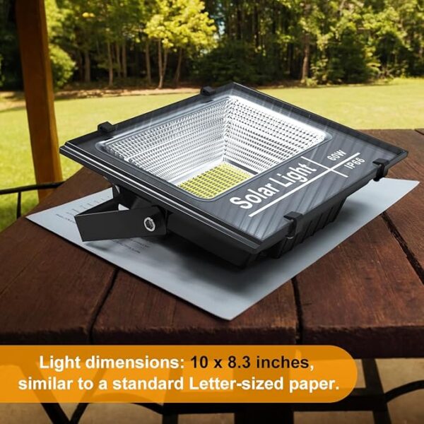 Solar Flood Light Outdoor, 1500LM Bright White Floodlights Waterproof Solar Power - Image 6