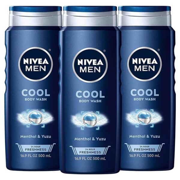 Nivea Men Cool Body Wash with Icy Menthol, Scented Body Wash for Men