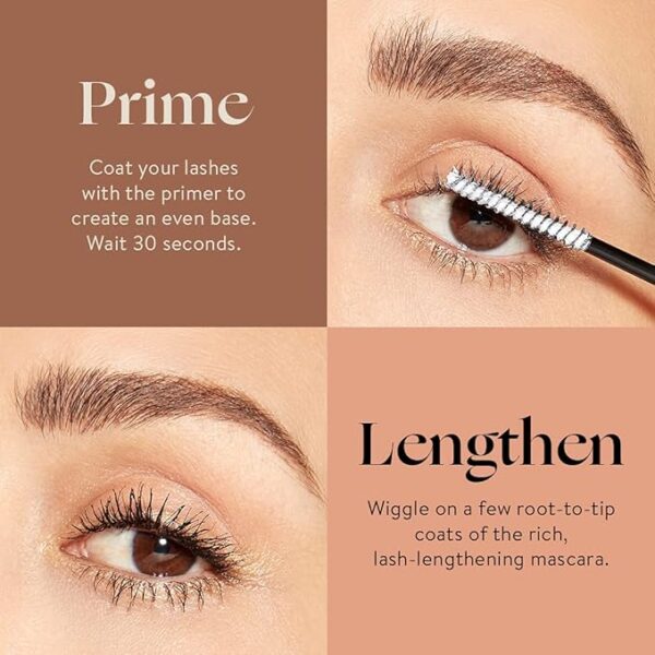 Honest Beauty 2-in-1 Extreme Length Clean Mascara + Lash Primer - Image 3