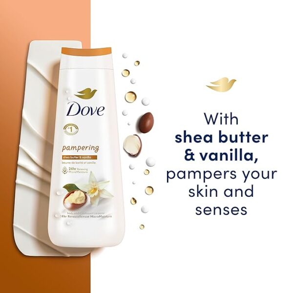 Dove Body Wash Deep Moisture, Sensitive Skin, Cucumber and Green Tea 4 count - Image 5