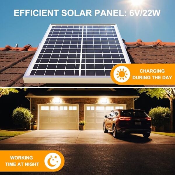 Solar Flood Light Outdoor, 1500LM Bright White Floodlights Waterproof Solar Power - Image 3