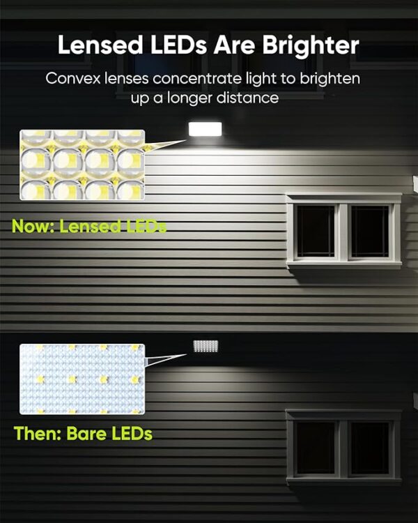 JACKYLED 1000 Lumens 299 LED Solar Lights Outdoor Bright Solar Dusk to Dawn Light - Image 5