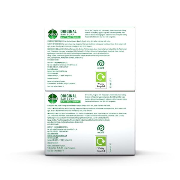 Dettol Anti Bacterial Original Soap 100g Twin Pack - Image 6