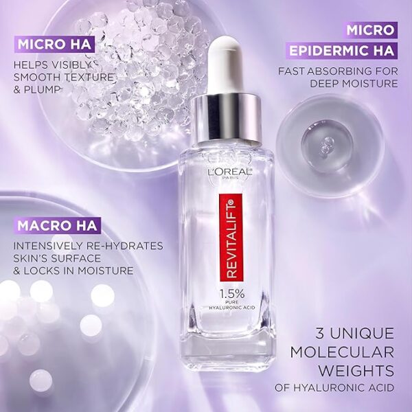 L'Oreal Paris Revitalift 1.5% Pure Hyaluronic Acid Face Serum - Image 5