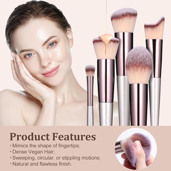BS-MALL Makeup Brush Set 18 Pcs Premium Synthetic - Image 3