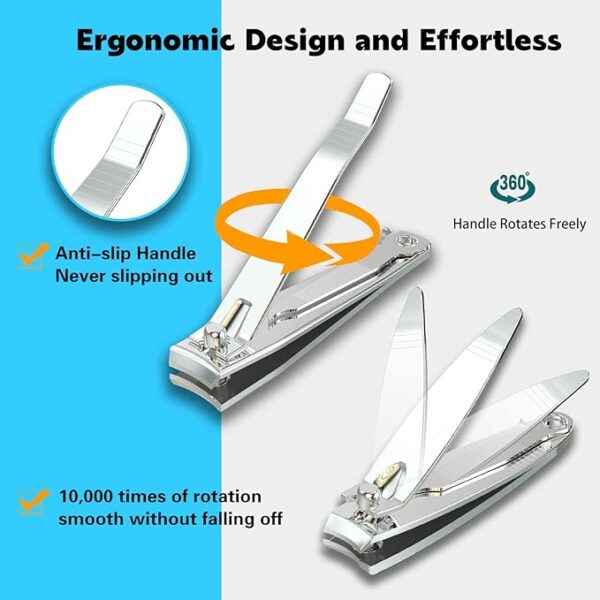 Nail Clipper Set,Premium Stainless Steel Fingernail and Toenail Clipper - Image 4