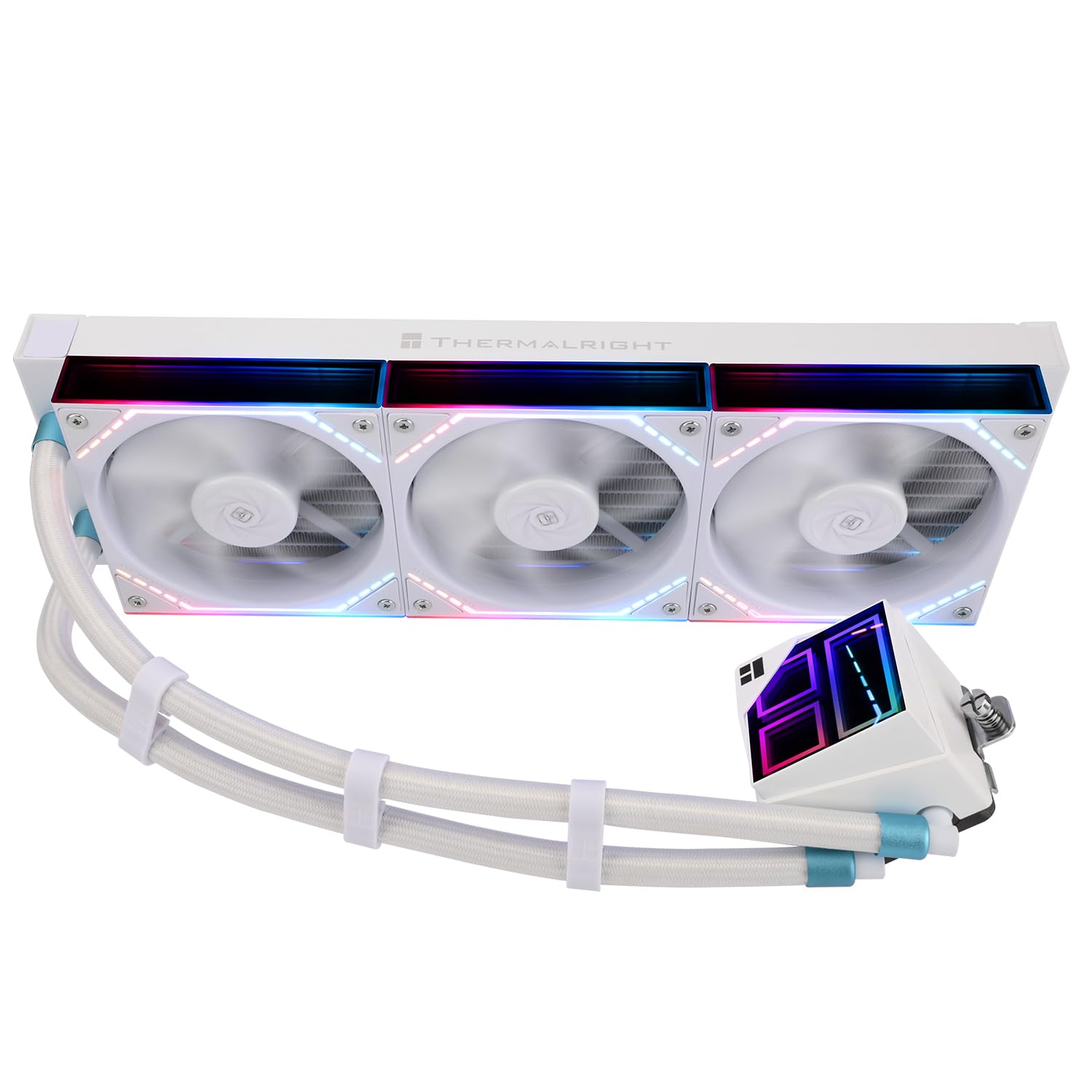 Thermalright Frozen Infinity 360 WHITE CPU Water Cooler, with Triple 124mm Infinity Mirror PWM Fans