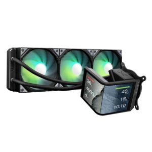 3D Anamorphic Effect Customizable AIO Cooler 360mm Asetek Adela Pump