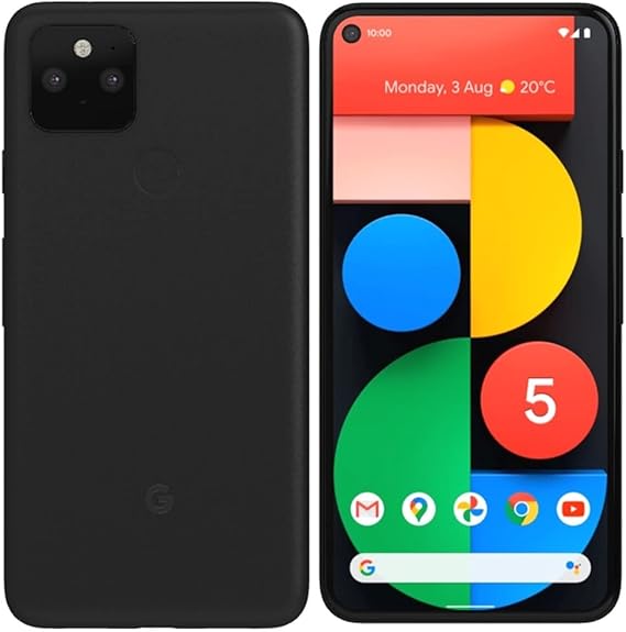 Google Pixel 5 5G, US Version, 128GB, Just Black - Unlocked