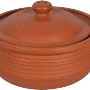 Village Decor Earthen clay cooking pot with lid
