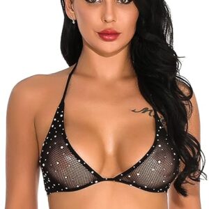 Women's Sexy Bikini Bra with Diamond
