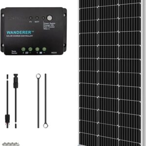 Renogy 100 Watt 12 Volt Solar Panel Starter Kit with 100W Monocrystalline Solar Panel