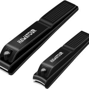 HAWATOUR Nail Clippers Set, Ultra Sharp Sturdy Fingernail and Toenail Clipper