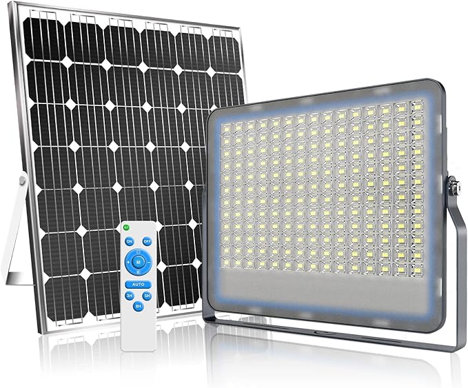 Gebosun 300W Solar Flood Lights Outdoor Dimmable