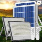 500W Solar Flood Lights Outdoor, 32000LM Bright Security Light