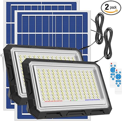 Solar Flood Lights Outdoor, 1000W 50000LM Solar Lights Outdoor Waterproof