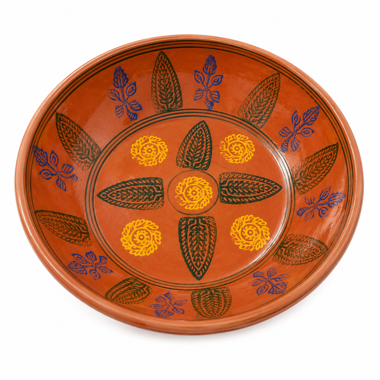 Terracotta Style Glazed Clay Bowl – Large LX, Count: 1 - Image 3